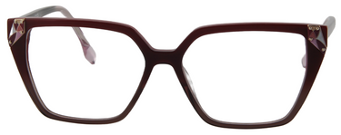 Afro Motif Women Eyeglasses: Tinashe - Burgundy - SpecSMART Eye Clinic (Front View)